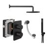 Abacus Shower Pack 6 - Round - Matt Black