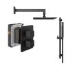 Abacus Shower Pack 2 - Square - Matt Black