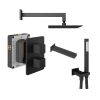 Abacus Shower Pack 5 - Square - Matt Black