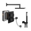 Abacus Shower Pack 6 - Square - Matt Black
