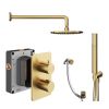 Abacus Shower Pack 6 - Round - Brushed Brass