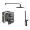 Abacus Shower Pack 3 - Round - Matt Anthracite