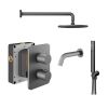Abacus Shower Pack 5 - Round - Matt Anthracite
