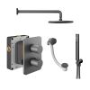 Abacus Shower Pack 6 - Round - Matt Anthracite