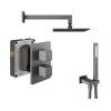 Abacus Shower Pack 3 - Square - Matt Anthracite
