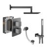 Abacus Shower Pack 6 - Square - Matt Anthracite