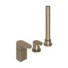 Abacus Ki Deck Mounted Bath Shower 3Th Brushed Nickel