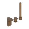 Abacus Ki Deck Mounted Bath Shower 3Th Brushed Bronze 