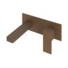 Abacus Plan Wall Mounted Basin Mixer With Ez Box Brushed Bronze