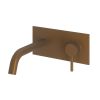 Abacus Iso Wall Mounted Basin Mixer Brushed Bronze 