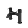 Abacus Iso Pro Deck Mounted Bath Filler Matt Black