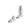 Tissino Hugo Straight Valves including Thermostatic Head - Chrome