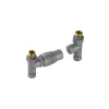 Tissino Hugo Straight Valves including Thermostatic Head - Lusso Grey