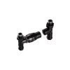 Tissino Hugo Straight Valves including Thermostatic Head - Matt Black
