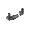 Tissino Hugo Double Angle Valves including Thermostatic Head - Arabica