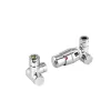 Tissino Hugo Dual Fuel Valves - Wall Plumbing Connection with Thermostatic Head -Chrome