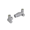 Tissino Hugo Dual Fuel Valves - Wall Plumbing Connection with Thermostatic Head - Lusso Grey
