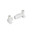 Tissino Hugo Dual Fuel Valves - Wall Plumbing Connection with Thermostatic Head - Mont Blanc