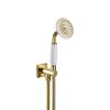 Just Taps Grosvenor Water Outlet and Holder with Hand-Shower, Side Fixing-Antique Brass