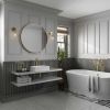 HiB Trim Curve 40 Brushed Brass Bathroom Mirror