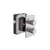 Abacus Ez Box 2.0 Thermostatic Shower Valve 1 Outlet 2 Chrome Round Handles