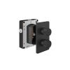Abacus Ez Box 2.0 Thermostatic Shower Valve 3 Outlet 2 Matt Black Iso Pro Handles