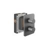 Abacus Ez Box 2.0 Thermostatic Shower Valve 2 Outlet 2 Matt Anthracite Round Handles