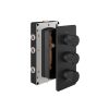 Abacus Ez Box 3.0 Thermostatic Shower Valve 3 Outlet 3 Matt Black Iso Pro Handles 