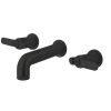 Crosswater UNION 3 Hole Wall Mounted Basin Set Levers Matt Black