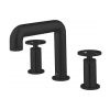 Crosswater UNION 3 Hole Deck Mounted Basin Set Matt Black