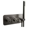 Crosswater Union Brushed Black Chrome Shower Valve With 2 Way Diverter & Handset
