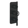 Crosswater UNION 2 Outlet 3 Handle Concealed Thermostatic Shower Valve Portrait Matt Black