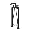 Crosswater UNION Free Standing Bath Filler & Shower Kit Lever Matt Black
