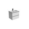 Saneux UNI 60cm 2 drawer wall mounted unit - Matt White