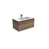 Saneux UNI 80cm 1 drawer wall mounted unit - English Oak