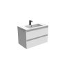 Saneux UNI 80cm 2 drawer wall mounted unit - Matt White
