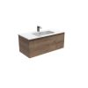 Saneux UNI 100cm 1 drawer wall mounted unit - English Oak