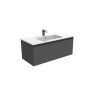Saneux UNI 100cm 1 drawer wall mounted unit - Matt Anthracite