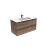 Saneux UNI 100cm 2 drawer wall mounted unit - English Oak