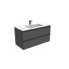 Saneux UNI 100cm 2 drawer wall mounted unit - Matt Anthracite
