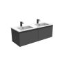 Saneux UNI 120cm 2 drawer wall mounted unit - Matt Anthracite