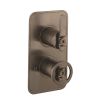 Crosswater Union Brushed Black 2 Outlet 2 Handle Concealed Shower Valve
