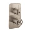 Crosswater Union Brushed Nickel 2 Outlet 2 Handle Concealed Shower Valve
