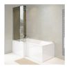 Abacus Vessini L Shaped Bath Screen Chrome