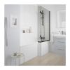 Abacus Vessini L Shaped Bath Screen Black