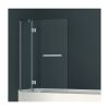 Abacus Two-Part Bath Screen With Towel Bar - 1450X940X8MM