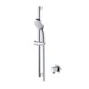 Abacus Emotion Round Vari Handshower - Riser Rail - 1.6M Hose - Square Wall Outlet
