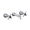 Just Taps Grosvenor Cross 3Hole Wall Mounted Basin Mixer