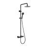 Abacus Emotion Thermo Exposed Shower Valve Kit - Shower Mixer - Matt Black