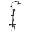 Abacus Emotion Thermo Exposed Shower Valve Kit - Bath/Shower Mixer - Matt Black 
